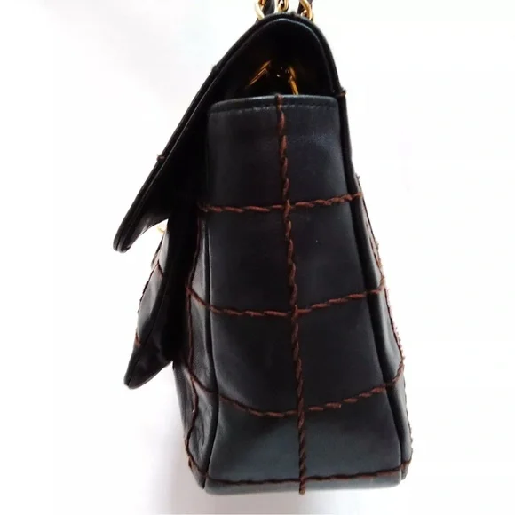 CHANEL CC Single Flap Chocolate Bar Logo Lambskin Chain Bag - Picture 5 of 13